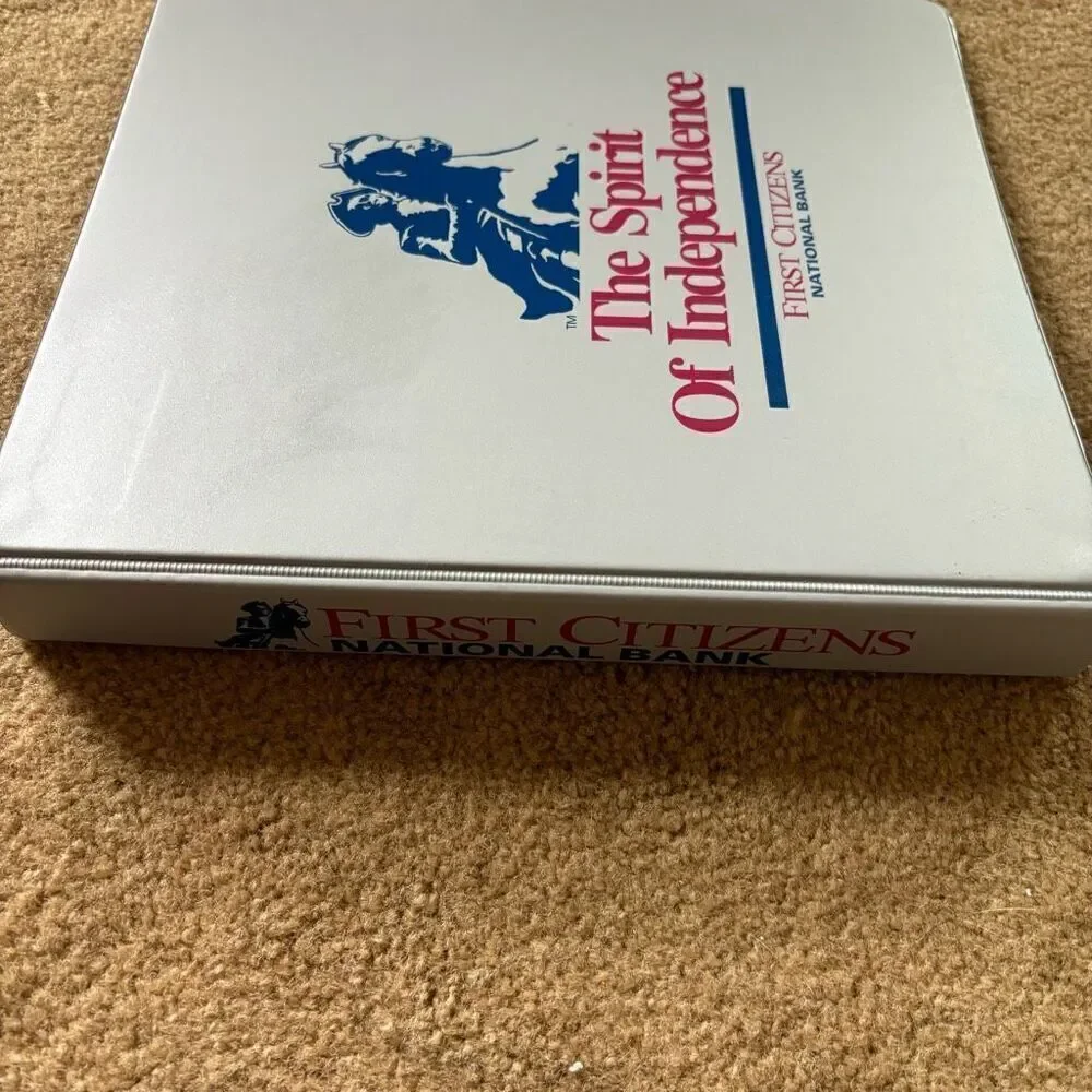 First Citizens National Bank The Spirit Of Independence 1” 3 Ring Binder